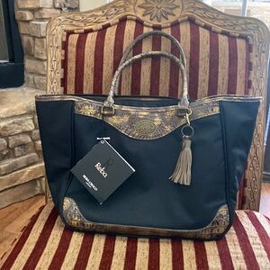 NWT Reba Croco Collection laptop bag/purse